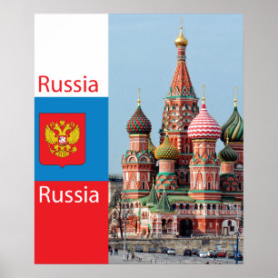 Poster Cathédrale Saint-Basile. Russie