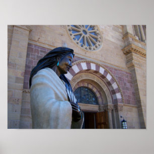 Poster Cathédrale Saint François Père Noël Fe Kateri Teka