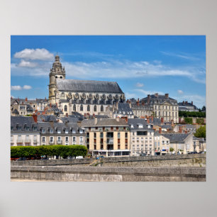 Poster Cathédrale Saint-Louis à Blois en France Carte pos