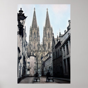 Poster Cathédrale Saint-Pierre de Cologne Allemagne 1910