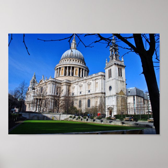 Poster Cathédrale St Paul Londres Angleterre Royaume-Uni (Devant)