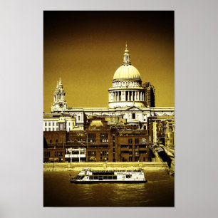 Poster Cathédrale St Pauls Londres Angleterre Royaume-Uni