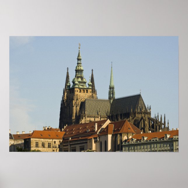 Poster Cathédrale St Vitus et Château de Prague, l'un des (Devant)