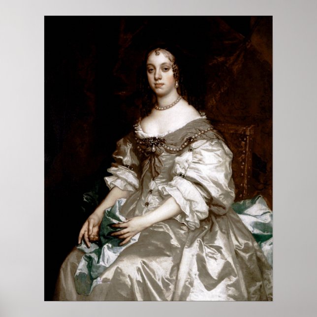 Poster Catherine de Braganza par Sir Peter Lely (Devant)