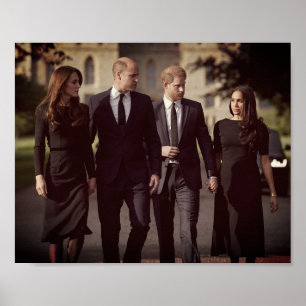 Poster Catherine William Harry Meghan Long Walk 2022