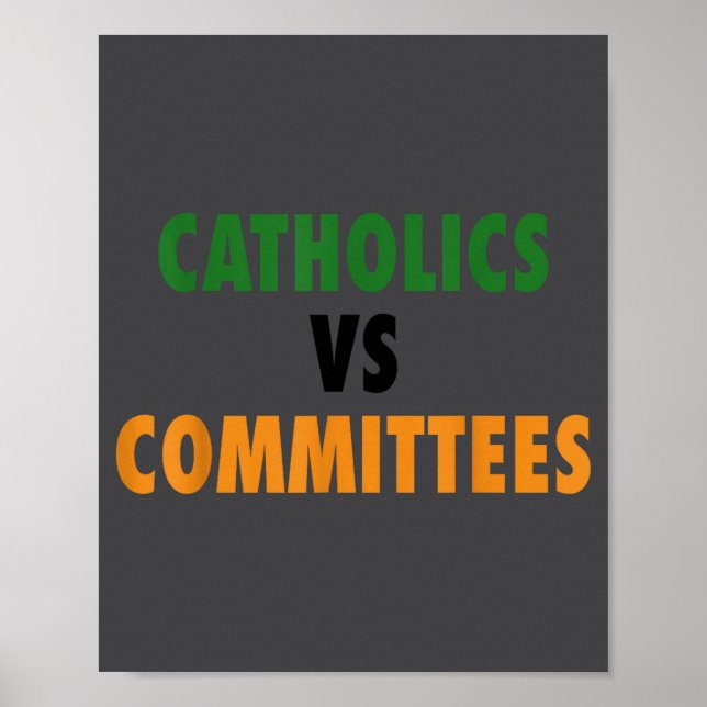 Poster Catholiques contre comités  (Devant)