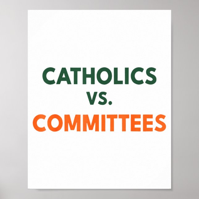 Poster Catholiques contre comités  (Devant)