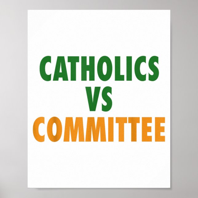 Poster Catholiques contre comités  (Devant)