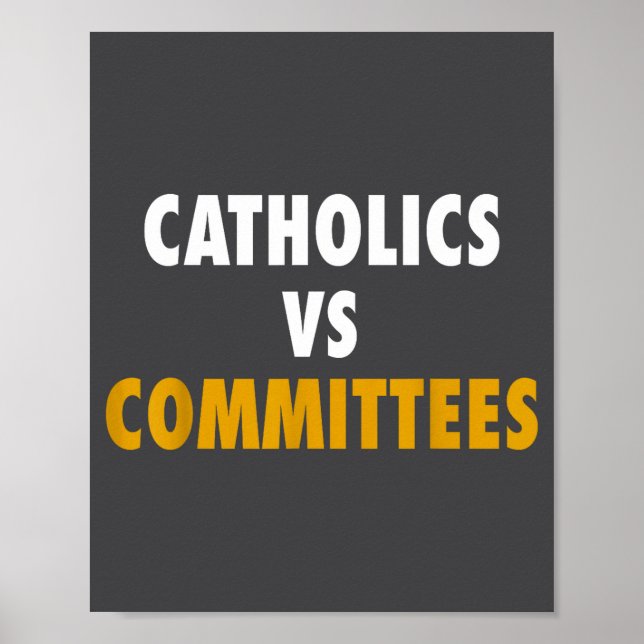 Poster Catholiques contre comités  (Devant)