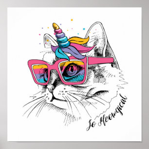 Poster Caticorn   So Meowgical