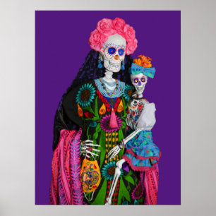 Poster Catrina et la Journée de l'enfant du crâne de sucr