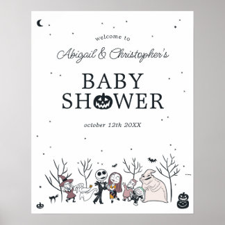 Poster Cauchemar avant Noël Baby shower Bienvenue