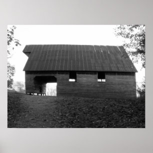 Poster Caughron Grange, Cades Cove, b&w