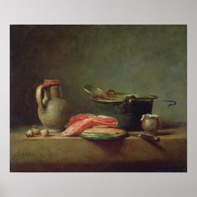 Poster Cauldron de cuivre avec Pitcher (Devant)