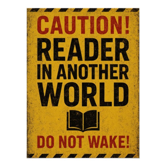 Poster "Caution Reader In Another World Do Not Wake!" (Devant)