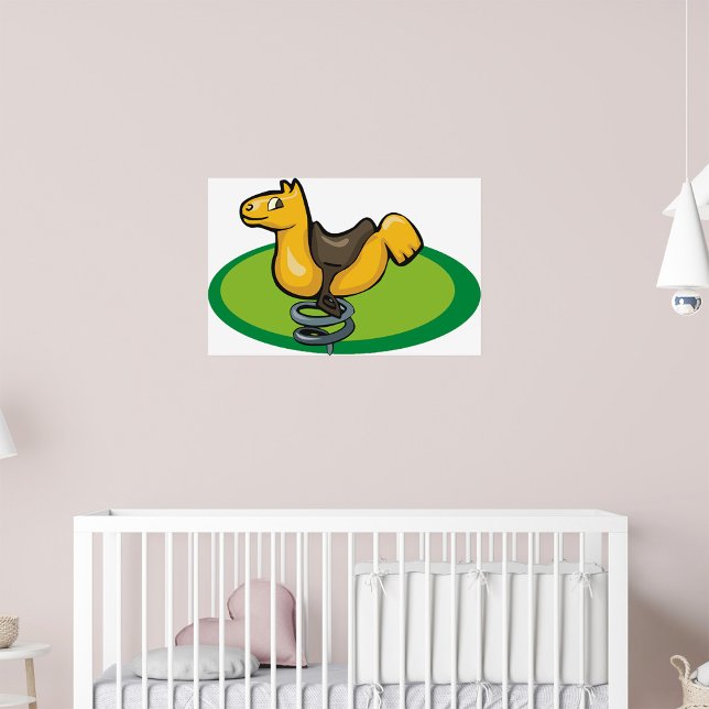 Poster Cavalier à ressort de cour de récréation (Créateur téléchargé)