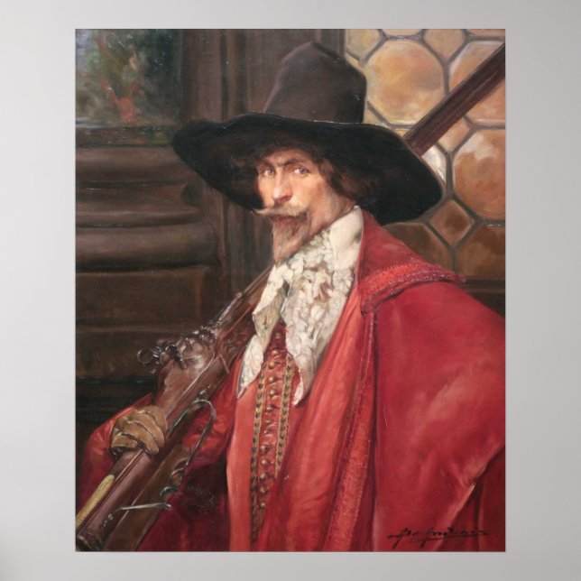 Poster Cavalier avec Musket (Devant)