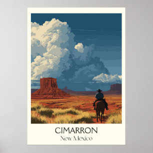 Poster Cavalier de Cimarron au Nouveau-Mexique