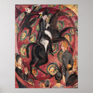 Poster Cavalier de cirque Kirchner Expressionnisme Beaux-