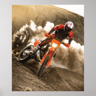 Poster Cavalier de Motocross