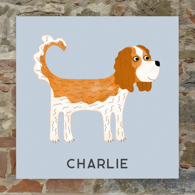 Poster Cavalier King Charles Spaniel Chien Personnalisé (Créateur téléchargé)