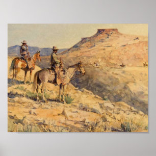 Poster Cavaliers de Flat-Top par Edward Borein