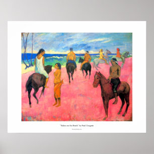 Poster Cavaliers de Paul Gauguin sur l'art de chevaux de