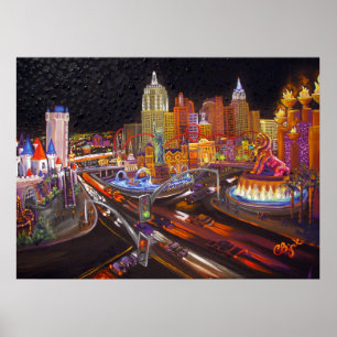 Poster CBjork Las Vegas Art Impressionnisme