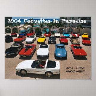 Poster CCOH Corvettes Au Paradis 2004