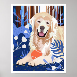 Poster CE BEAUCOUP EST VRAI Golden Retriever art imprimé