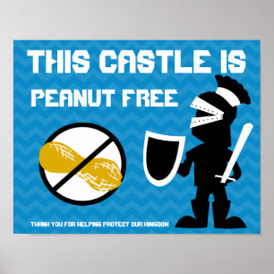 Poster Ce château est sans arachide gardé par le chevalie