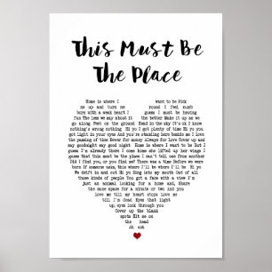 Poster Ce Doit Être La Place Coeur Chanson Lyrique Imprim