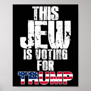 Poster Ce Juif Vote Pour Trump électeur Républicain Juif