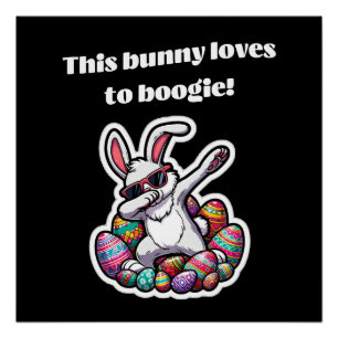 Poster Ce lapin adore faire du bogie !