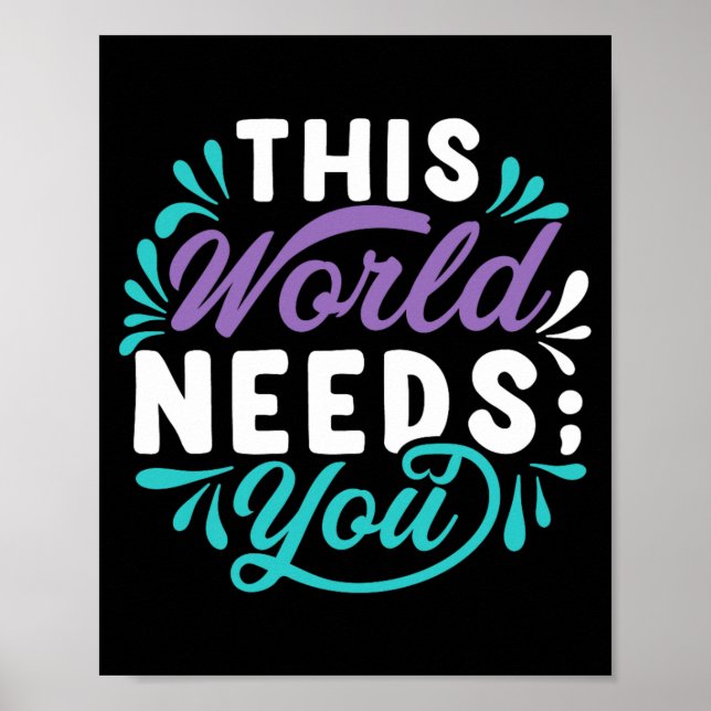 Poster Ce Monde a Besoin de Vous Design Tri-Blend Premium (Devant)