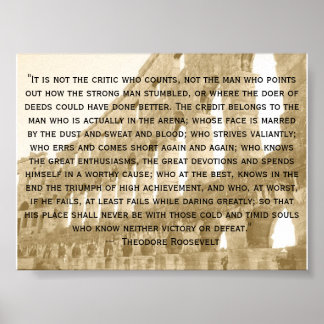 Poster "Ce n'est pas le critique qui compte, pas le criti