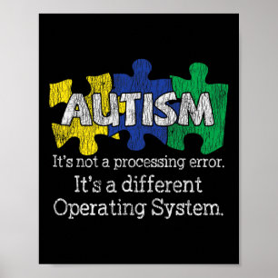 Poster Ce n'est pas une erreur de traitement Autistique e