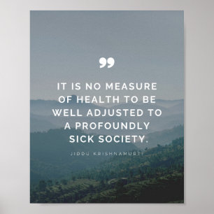 Poster Ce n'est pas une mesure de santé - Jiddu Krishnamu