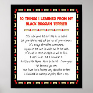 Poster Ce Que J'Ai Appris De Black Russian Terrier