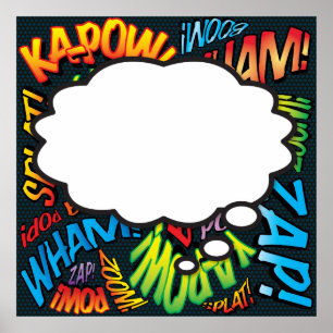 Poster Ce que je pense Comic Book Pop Art