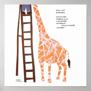 Poster Ce que JJ a dit - poème illustré