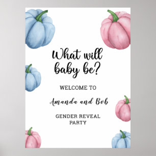 Poster Ce que le bébé sera le genre révéler