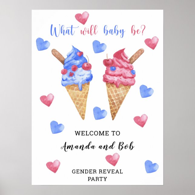 Poster Ce que le bébé sera le genre révéler (Devant)