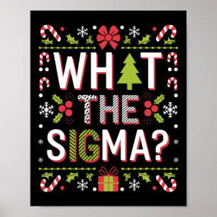 Poster Ce que Sigma Funny Santa Clause Gen Alpha X mas
