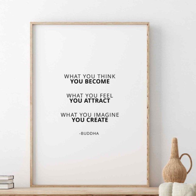 Poster Ce que vous pensez devenir, citation Bouddha (Créateur téléchargé)