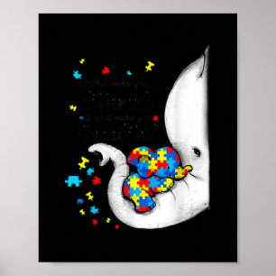 Poster Ce qui vous rend différents Elephant Maman Autisme