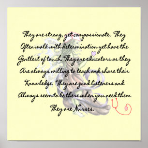 Poster "Ce Sont Des Infirmières", Poème D'Impression En T