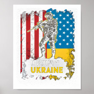 Poster Ce Vétéran Est Avec L'Ukraine Soutien Ukraine V