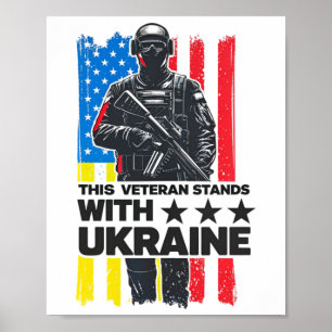 Poster Ce vétéran soutient l'Ukraine Soutenez l'Ukraine V