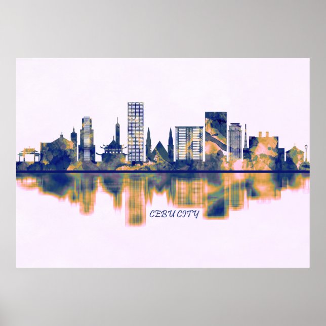 Poster Cebu City Skyline (Devant)